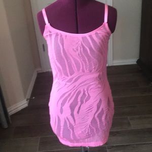 Hot pink zebra design tank top